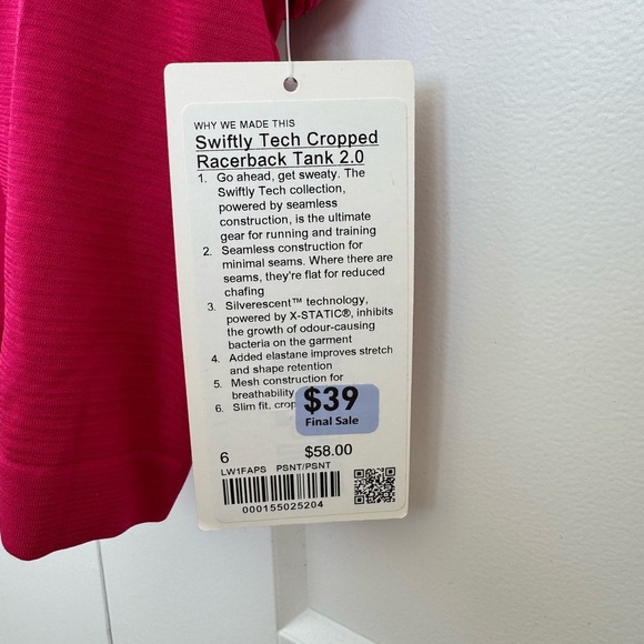 Women's Lululemon swiftly tech cropped racerback tank 2.0 - Picture 3 of 5